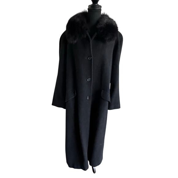 Marvin Richards Jackets & Blazers - Marvin Richards (Vintage) Wool Coat w/Faux Fur Collar - Size 16